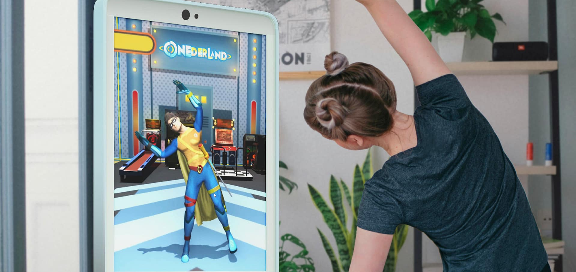girl playing game